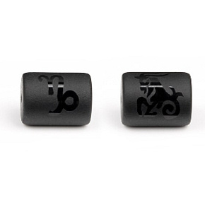 Onyx Capricorn zodiac sign, natural stone bracelet pendant, 10 mm 1 piece, life force stone