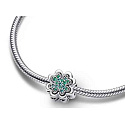 Charm Sterling silver 925 Four-leaf clover split, 2in1 bead on lucky bracelet