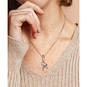 Charm Sterling silver 925 Skiing Wonderful Journey, pendant on bracelet sport