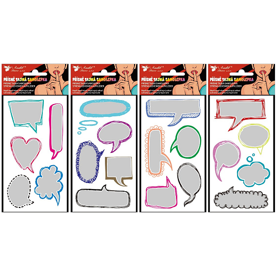 Strictly confidential scratch-off bubble sticker 8 x 18.5 cm