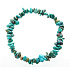Turquoise bracelet elastic chopped natural stone 19 cm, lucky stone, talisman of travelers and animal lovers