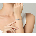 Aries, zodiac sign, silver + zirconia bracelet pendant, ball 9 mm 1 piece