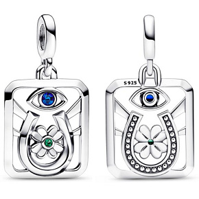 Charm Sterling Silver 925 Tarot Card - Mini Medallion, Pendant Bracelet Symbol
