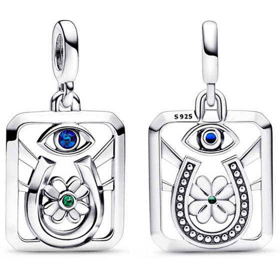 Charm Sterling Silver 925 Tarot Card - Mini Medallion, Pendant Bracelet Symbol