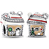 Charm Sterling silver 925 Gingerbread house, bead for bracelet Christmas