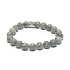 Marble grey bracelet elastic natural stone, ball 8 mm / 16 - 17 cm