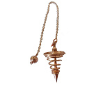 Metal spiral pendulum for Reiki divination and spiritual healing, cone 25,4 mm, rose gold