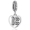 Charm Sterling silver 925 18 years of love, heart pendant on anniversary bracelet