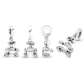Charm Sterling silver 925 Disney Pixar Wall-I robot, bracelet pendant