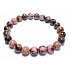 Rhodonite darker bracelet elastic natural stone, ball 8 mm / 16-17 cm, stone of forgiveness