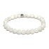 Moonstone white bracelet elastic natural stone, ball 6 mm / 16-17 cm, stone of destiny