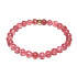 Rose Quartz / Strawberry Quartz Elastic Bracelet, Natural Stone, 6 mm Bead / 16 - 17 cm, AAA Quality, Ultimate Healer