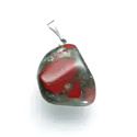 Heliotrope / Bloodstone JAR Tumbler pendant natural stone S, approx. 2 cm, stone of courage