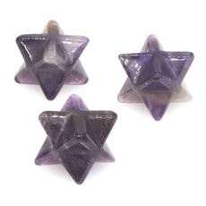 Amethyst merkaba hmatka natural stone 13 mm, stone of kings and bishops