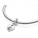 Charm Sterling silver 925 Forever friends, infinity bracelet pendant, friendship
