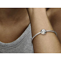 Charm Sterling silver 925 Glittering football, bead on bracelet sport