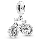 Charm Sterling silver 925 Dazzling Wheel, pendant on bracelet sport