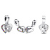 Charm Sterling silver 925 Friendship divisible pendant Puzzle 2in1, love