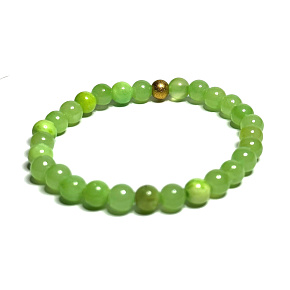 Calcite green bracelet elastic natural stone, ball 6 mm / 16 - 17 cm, intuition stone Calcite green bracelet elastic natural stone, ball 6 mm / 16 - 17 cm, intuition stone