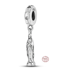 Sterling silver 925 Religious charms Our Lady of Lourdes, bracelet pendant