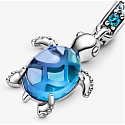 Sterling Silver 925 Sea Turtle Murano Glass Pendant Bracelet Animal