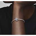 Charm Sterling silver 925 Infinite circle of eternity December turquoise, bead for bracelet