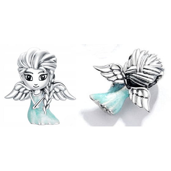 Charm Sterling silver 925 Disney Ice Kingdom, Elsa, bead on bracelet movie