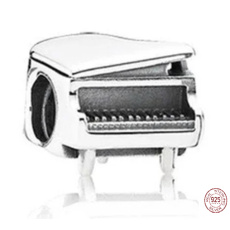 Charm Sterling silver 925 Piano, bead on bracelet, interests