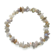 Labradorite bracelet elastic chopped natural stone 19 cm, stone of transformation