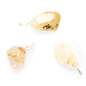 Crystal with rutile Trommel pendant natural stone M, approx. 3 cm, stone of stones