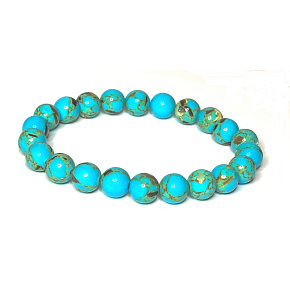 Tyrkenite blue elastic bracelet, ball 8 mm / 16-17 cm, stone of young people, looking for a life goal Tyrkenite blue elastic bracelet, ball 8 mm / 16-17 cm, stone of young people, looking for a life goal
