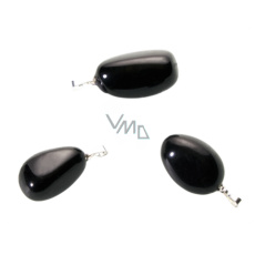 Tourmaline / Skoryl AA Troml pendant natural stone M, approx. 2,5 cm, guardian of good mood Tourmaline / Skoryl AA Troml pendant natural stone M, approx. 2,5 cm, guardian of good mood