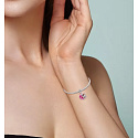 Sterling silver 925 Couple in love, 2in1 heart pendant on love bracelet