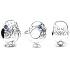 Sterling silver 925 Bird with blue cubic zirconia, bead on bracelet animal