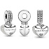 Charm Sterling Silver 925 Daughter-in-law and Mother-in-law, divisible 2-in-1 heart pendant for family bracelet