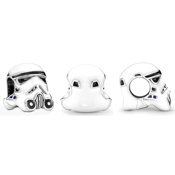 Charm Sterling silver 925 Marvel Star Wars Helmet Stormtrooper, bracelet bead