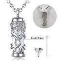 Silver 925 Memorial, commemorative urn pendant, Heart, tree of life waterproof, for preserving memories, ashes, sand