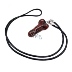 Obsidian červený Penis amulet pro plodnost, přívěsek přírodní kámen ručně broušený 3 cm, kámen záchrany Obsidian červený Penis amulet pro plodnost, přívěsek přírodní kámen ručně broušený 3 cm, kámen záchrany