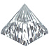 Crystal Glass Pyramid Grooved 50 mm - Paperweight