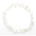 Moonstone bracelet elastic chopped natural stone, 19 cm, stone of destiny