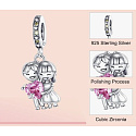 Sterling silver 925 Love - we are in love, bracelet pendant