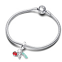 Charm Sterling silver 925 New York City Triple 3in1, travel bracelet pendant