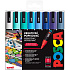 Posca Universal acrylic marker set 1,8 - 2,5 mm Ocean mix marine tones 8 pieces PC-5M