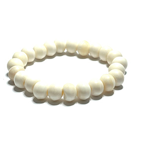 Bone from Yak white Tibetan bracelet elastic natural stone, bead 10 mm / 16 - 17cm, protective item, amulet Bone from Yak white Tibetan bracelet elastic natural stone, bead 10 mm / 16 - 17cm, protective item, amulet