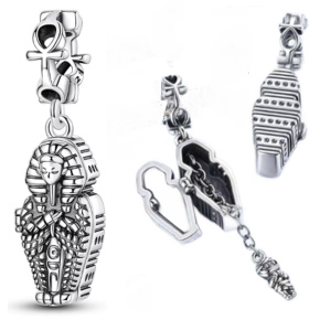 Charm Egypt – mumie faraona & tajemství starověku, 2v1 přívěsek na náramek cestování