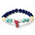 Colorful Memories of Peru – elastic bracelet with a pink alpaca | 8 mm beads, 16–17 cm