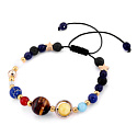 Chakra bracelet - Planets of the solar system, natural stone, hand knitted, adjustable size