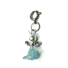 Angel dancing pendant with wings light blue skirt 14 x 24 mm 1 piece Angel dancing pendant with wings light blue skirt 14 x 24 mm 1 piece