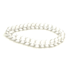 Crystal matt natural stone elastic bracelet, ball 6 mm / 16 - 17 cm, stone stones