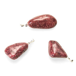 Garnet grosular JAR Troml pendant M, approx. 3,5 cm, stone of fire, love Garnet grosular JAR Troml pendant M, approx. 3,5 cm, stone of fire, love